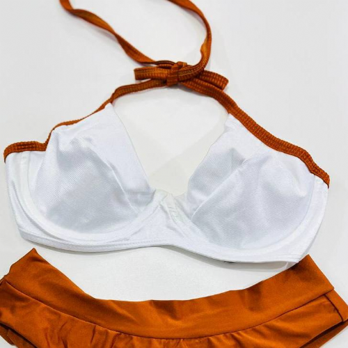 Top Meia Taa Premium Kapana Branco/Terracota