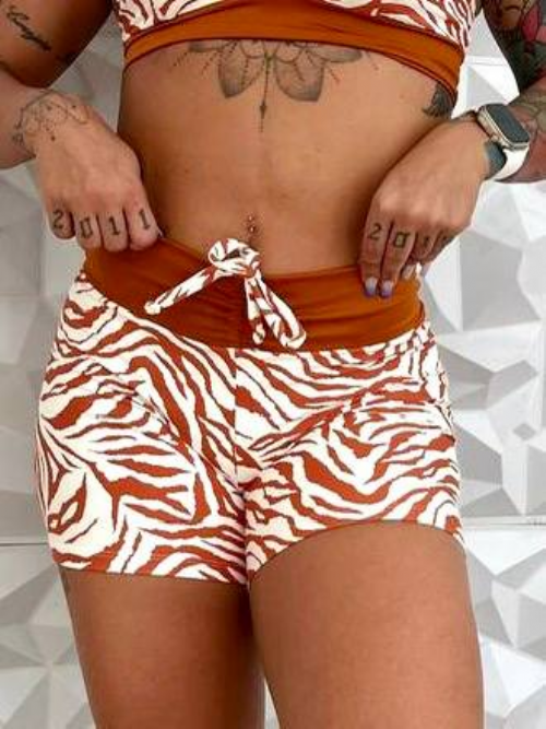 Short Fitness Modelador Tiger Terracota