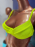 Top Meia Taa Texturizado Amarelo Neon