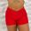 Short Fitness Drapeado Vermelho